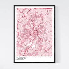 Load image into Gallery viewer, Wakefield City Map Print