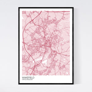 Wakefield City Map Print