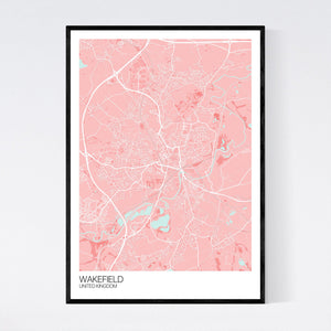 Wakefield City Map Print