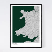 Load image into Gallery viewer, Wales Country Map Print