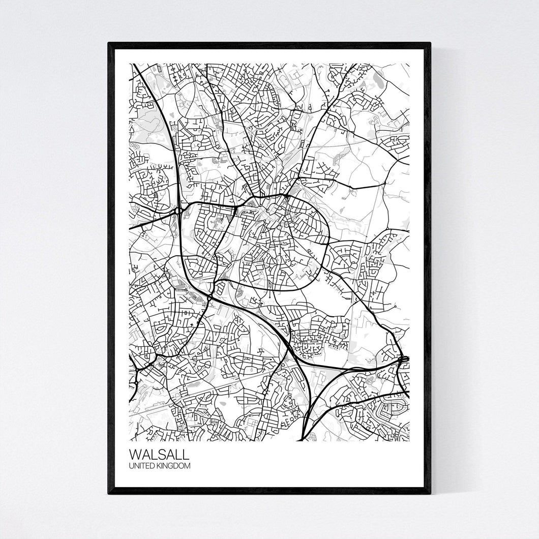 Map of Walsall, United Kingdom