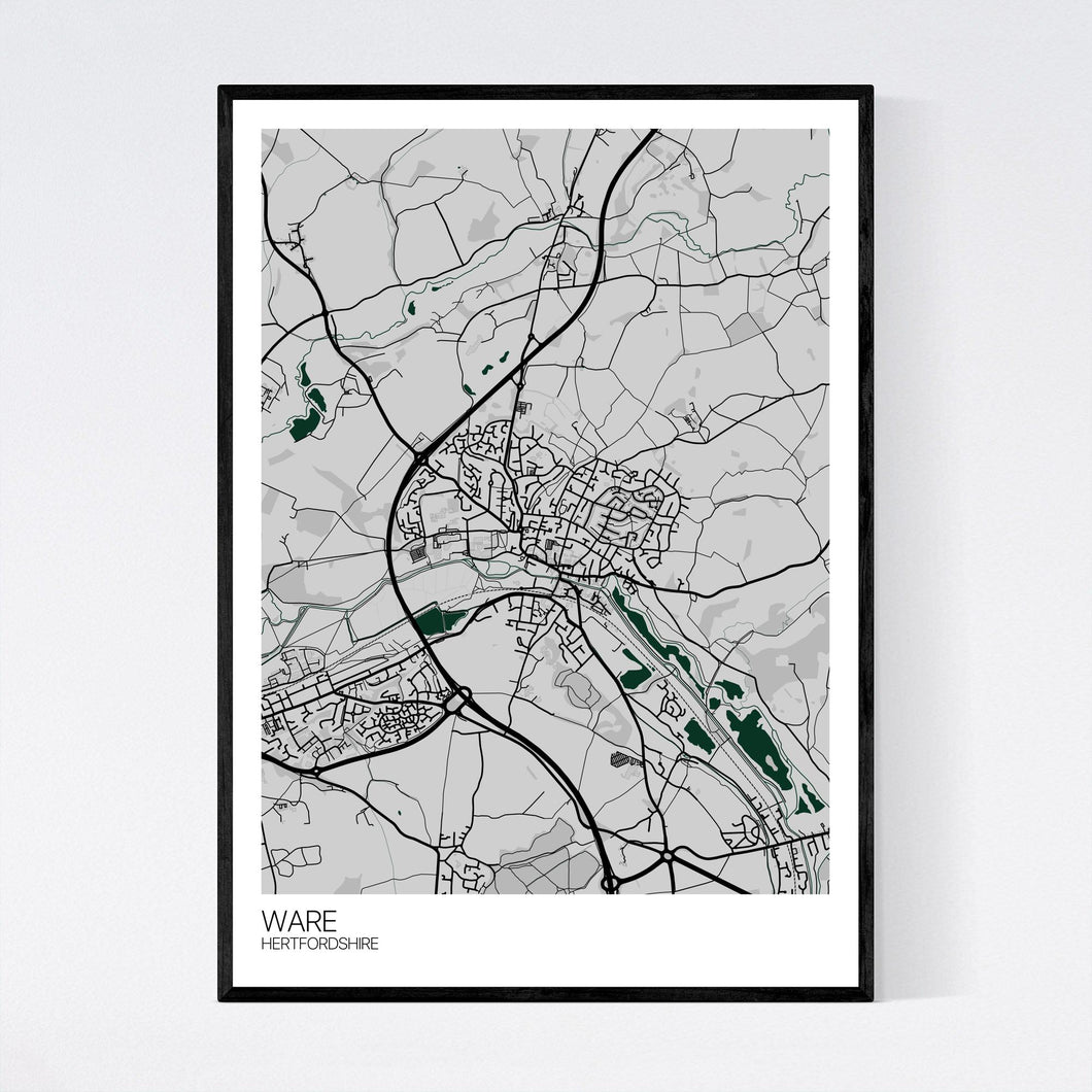 Ware Town Map Print