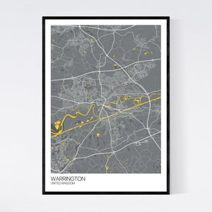 Warrington City Map Print