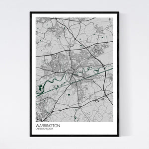 Warrington City Map Print