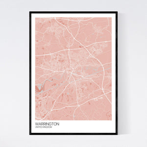Warrington City Map Print