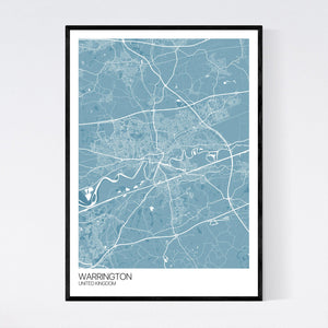 Warrington City Map Print