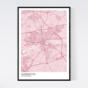 Warrington City Map Print