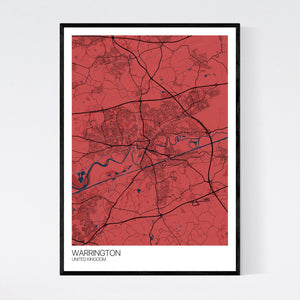 Warrington City Map Print