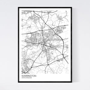 Warrington City Map Print