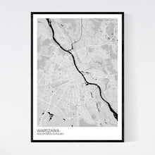 Load image into Gallery viewer, Warsaw City Map Print
