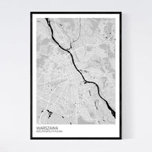 Load image into Gallery viewer, Warszawa City Map Print