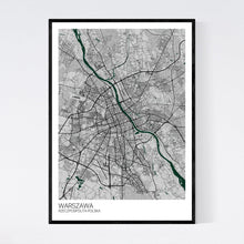 Load image into Gallery viewer, Warszawa City Map Print