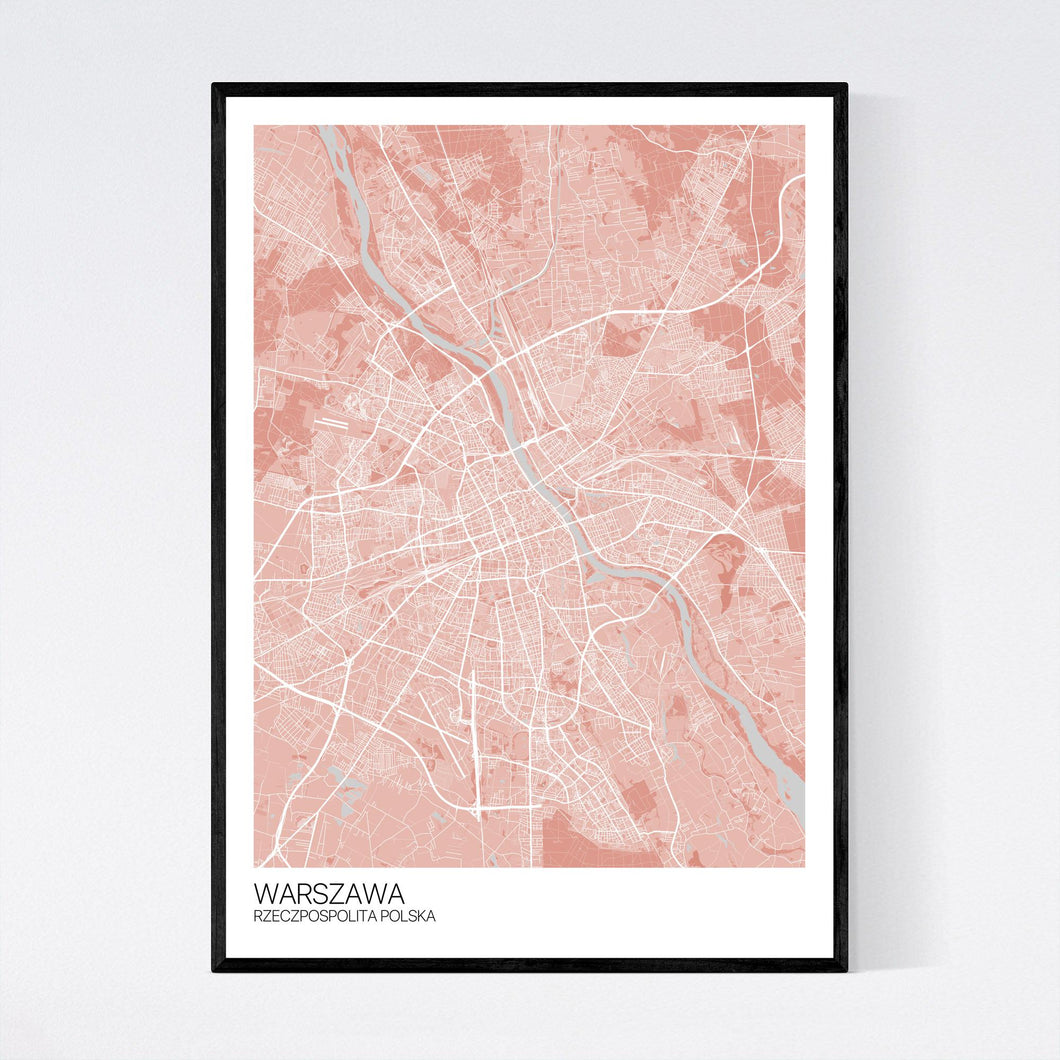 Map of Warszawa, Rzeczpospolita Polska