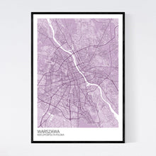 Load image into Gallery viewer, Warszawa City Map Print
