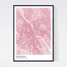 Load image into Gallery viewer, Warszawa City Map Print