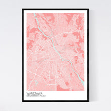 Load image into Gallery viewer, Warsaw City Map Print