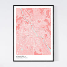 Load image into Gallery viewer, Warszawa City Map Print
