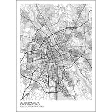 Load image into Gallery viewer, Map of Warsaw, Poland