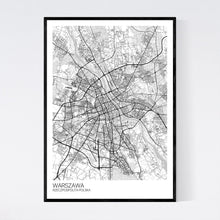 Load image into Gallery viewer, Map of Warsaw, Poland