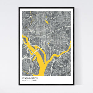 Washington City Map Print