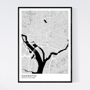 Washington City Map Print