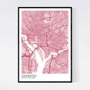 Washington City Map Print