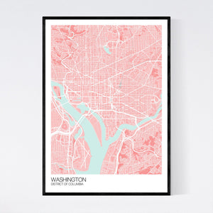 Washington City Map Print