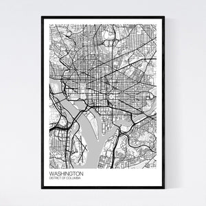 Washington City Map Print