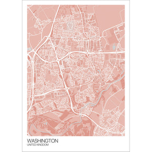 Map of Washington, United Kingdom