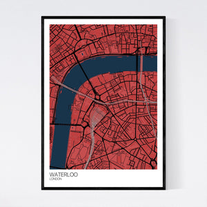 Waterloo Neighbourhood Map Print