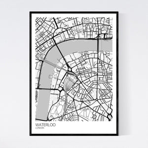 Waterloo Neighbourhood Map Print