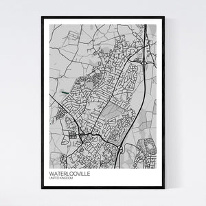 Waterlooville City Map Print