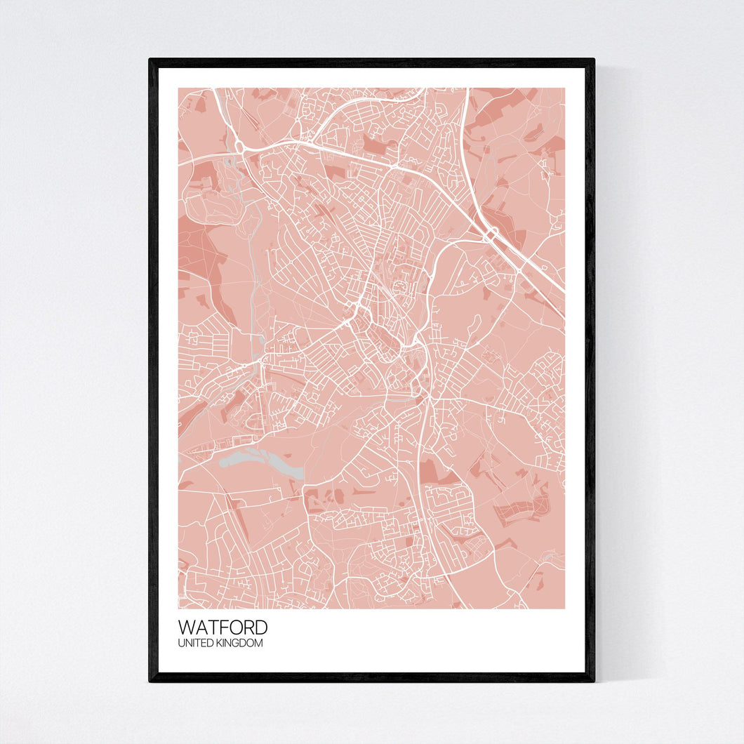 Watford City Map Print