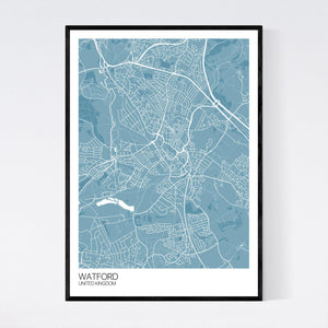 Watford City Map Print