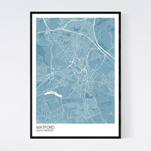Watford City Map Print
