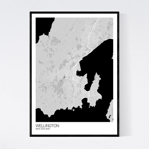 Map of Wellington, New Zealand