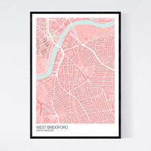 Load image into Gallery viewer, West Bridgford City Map Print