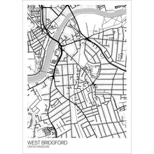 Load image into Gallery viewer, Map of West Bridgford, United Kingdom