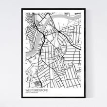 Load image into Gallery viewer, Map of West Bridgford, United Kingdom