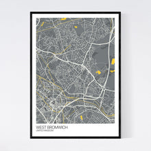 Load image into Gallery viewer, West Bromwich City Map Print