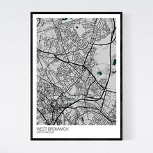 Load image into Gallery viewer, West Bromwich City Map Print