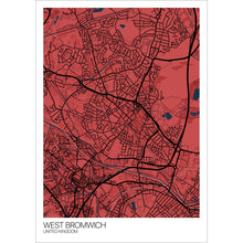 Load image into Gallery viewer, Map of West Bromwich, United Kingdom