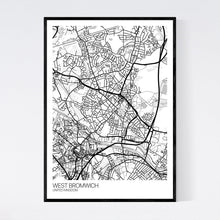 Load image into Gallery viewer, West Bromwich City Map Print