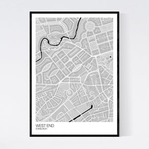 Map of West End, Edinburgh