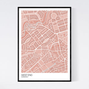 West End Neighbourhood Map Print
