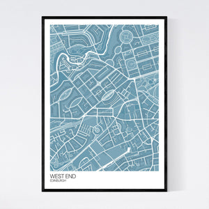 West End Neighbourhood Map Print