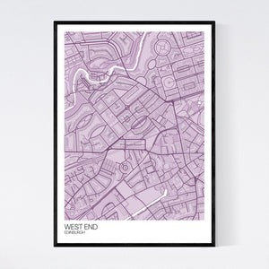 West End Neighbourhood Map Print