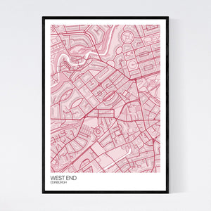 West End Neighbourhood Map Print