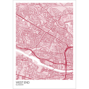 Map of West End, Glasgow