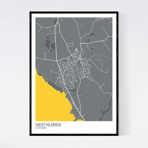 West Kilbride Town Map Print